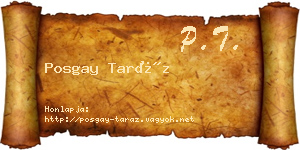 Posgay Taráz névjegykártya